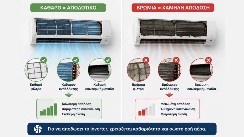 ΣΥντήρηση Inverter Κλιματιστικού